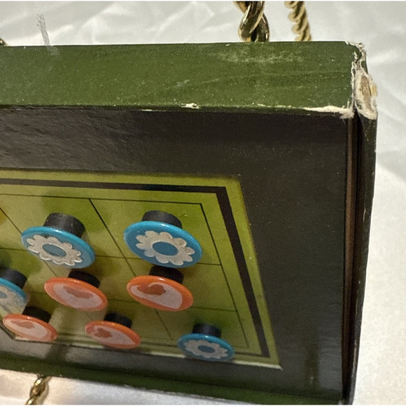 Magnetic Tic-Tac-Toe Game Vintage est 1970's Hearts & Flowers Retro Board Game - Picture 12 of 16